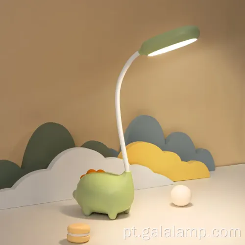 Adorável lâmpada de mesa de dinossauros com carregamento USB